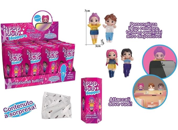 K-POP IDOLS Hoppers 7cm In Blind Box In espo da 12pz 4ass…x12…x